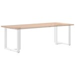 vidaXL Pieds de table à manger en T 2 pièces Blanc 70x35x(72-73) cm Acier