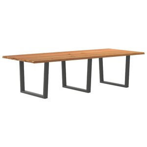 VidaXL Table à manger et bord vivant 280x120x74cm bois massif de chêne