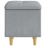 vidaXL Ottoman avec rangement Gris clair 40 x 40 x 45 cm tissu