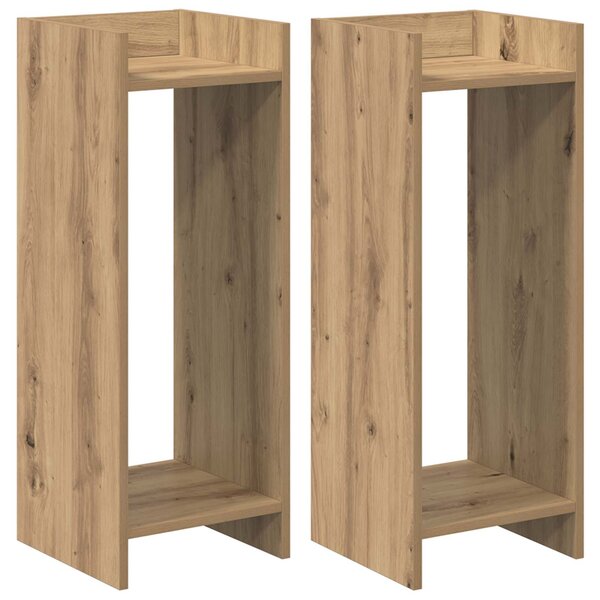 vidaXL Support de Plante 2 pièces Chêne artisanal 30 x 30 x 80 cm