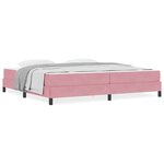 vidaXL Lit boxspring avec matelas Rose 200 x 200 cm Velours
