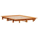 vidaXL Cadre de lit sans matelas cire marron 140x190cm bois pin massif