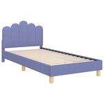 vidaXL Cadre de lit pour enfants avec tête de lit Bleu denim