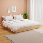 vidaXL Cadre de lit sans matelas bois massif 200x200 cm