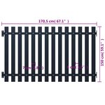 vidaXL Panneau clôture Anthracite 170 5x150 cm Acier enduit de poudre