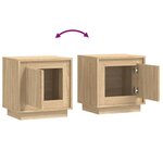 vidaXL Tables de chevet 2Pièces chêne sonoma 44x35x45cm bois d'ingénierie