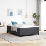 vidaXL Cadre de lit plateforme Gris foncé 140 x 200 cm