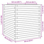 vidaXL Jardinière blanc 60x60x68 5 cm bois de pin massif
