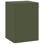 vidaXL Supports pour plantes 2 Pièces Vert olive 24 x 24 x 35 cm Acier