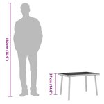 VidaXL Table basse de jardin rectangulaire gris clair résine tressée