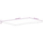 vidaXL Dessus de bureau avec courbe 110x80x2 5 cm manguier massif brut