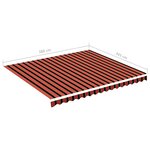 vidaXL Tissu de remplacement pour auvent Orange et marron 4x3 5 m