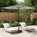 vidaXL Parasol de jardin avec base 300 x 300 cm Polyester