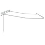 vidaXL Cadre de auvent Blanc 3.5 x 2 m Acier thermolaqué  aluminium