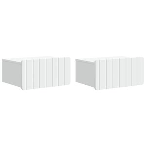vidaXL Cabinet de chevet mural 2 pc Blanc 49 x 34 5 x 24 cm