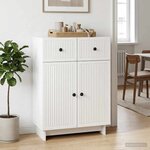vidaXL Buffet Blanc brillant 66 x 34 5 x 90 cm Bois d'ingénierie