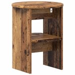 vidaXL Meuble d'appoint 2 pc Bois ancien Ø40 x 50 cm Bois d’ingénierie