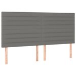 vidaXL Sommier à lattes de lit avec matelas Gris foncé 200x200cm Tissu
