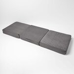 Coussin d'assise déhoussable pour canapé 3 places en suédine  Gris - HOMESCAPES
