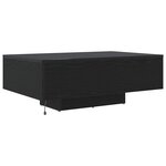 Table basse vidaXL avec lumières LED Chêne noir 85x55x31 cm