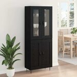 vidaXL Haut Armoire Chêne noir 69 5 x 34 x 180 cm Bois d'ingénierie