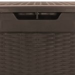 vidaXL Boîte de stockage de jardin Marron 119x48x60 cm Polypropylène