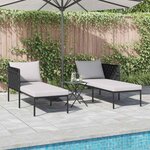 vidaXL Transat Anthracite 153 x 115 x 69.5 cm Acier enduit de poudre