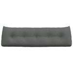 vidaXL Coussin de Dos Gris foncé 160 x 24 x 50 cm tissu