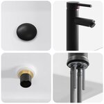 vidaXL Lavabo de salle de bains Noir Mat 49 x 37 x 14 cm métal
