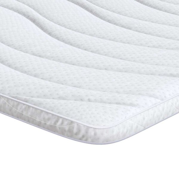 vidaXL Surmatelas 100 x 200 cm d’épaisseur Tissu en Tricot Blanc