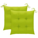 vidaXL Chaises de jardin avec coussins 2 Pièces Acacia solide et acier