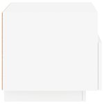 vidaXL Armoires de chevet avec lumières LED 2 Pièces blanc 40x39x37 cm