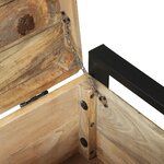vidaXL Coffres de rangement 80x30x30cm en bois de manguier massif et métal