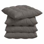 vidaXL Coussins de siège 4 pc Tissu en velours côtelé Gris clair