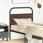vidaXL Tête de lit chêne marron 80 cm acier et bois d'ingénierie