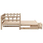 vidaXL Lit de jour avec gigogne et tiroirs sans matelas 80x200 cm