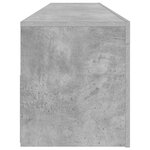 vidaXL Meuble TV avec lumières LED gris béton 120x35x40 cm