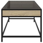vidaXL Table basse avec LED infini chêne sonoma 70x50x41 cm