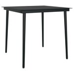 vidaXL Ensemble de salle à manger de jardin 5 pièces en poly rattan noir