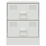 vidaXL Table de chevet blanc 34 5x39x44 cm acier