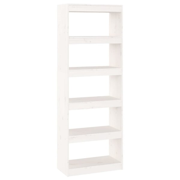vidaXL Bibliothèque/Séparateur de pièce Blanc 60x30x167 5cm Pin massif