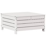 vidaXL Salon de jardin 3 Pièces avec coussins blanc bois de pin massif