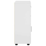 vidaXL Ensemble d'armoire de salle de bain TULUM Blanc brillant
