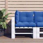 vidaXL Coussins de palette lot de 3 bleu royal tissu