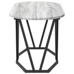 vidaXL Table Basse Gris 80 x 40 x 40.5 cm Bois d'ingénierie et métal