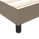 vidaXL Sommier à lattes de lit avec matelas Taupe 90x200 cm Tissu