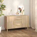 vidaXL Buffet chêne sonoma 100x36x60 cm bois d'ingénierie