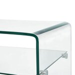 vidaXL Table basse Clair 98x45x31 cm Verre trempé
