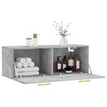 vidaXL Armoire murale gris béton 100x36 5x35 cm bois d'ingénierie