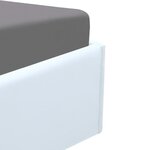 Lit coffre adulte en simili blanc 160 x 200 cm avec sommier inclus
